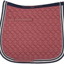 USG General Purpose Quillted Saddle Cloth with Double Rope Piping, Full, White/ White with Border, White/ White