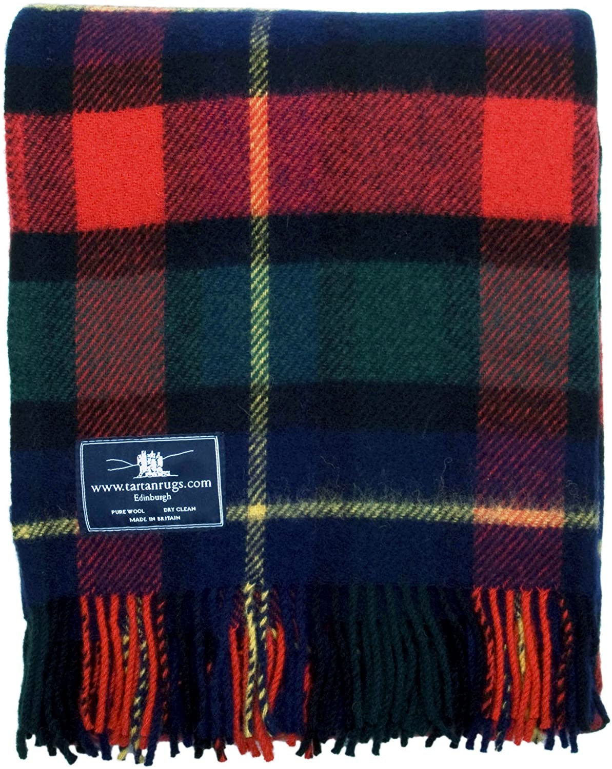 Tweedmill Textiles Kilgour Tartan Premium Wool Travel Rug 100% New Pure Wool Made in Wales, Multi