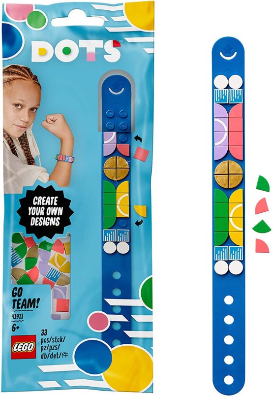 LEGO 41911 DOTS Go Team! Bracelet Beads Jewellery Set, Arts and Crafts for Kids