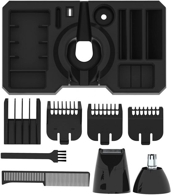 GroomEase by Wahl Rechargeable Multigroomer, Cordless Men Grooming Tool, Beard and Body Trimmer, Three Interchangeable Heads, Four Attachment Combs, Ideal for Gym and Travel - Image 2