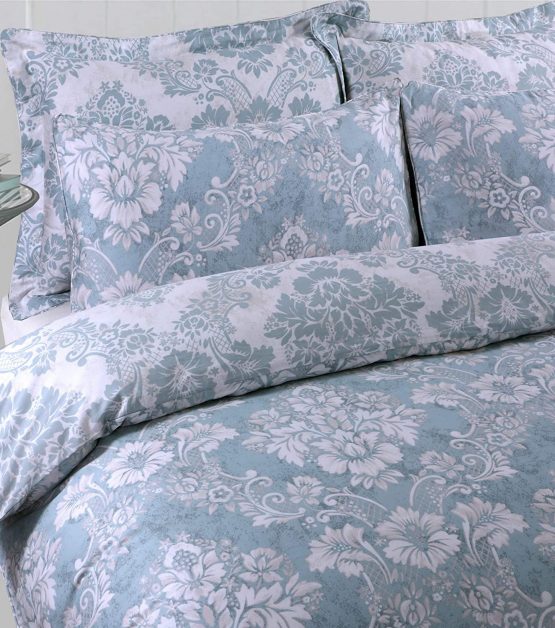 Divine Textiles Luxury Hotel Quality 100% Egyptian Cotton Reversible Duvet Cover Set (Versaille, Double) - Image 3