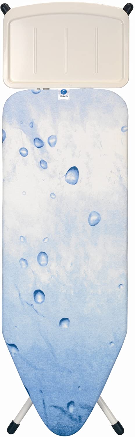 Brabantia, Ironing Board C, XL Iron Rest, Adjustable in Height, Non-Slip Rubber Feet, Cotton Cover with Foam Layer
