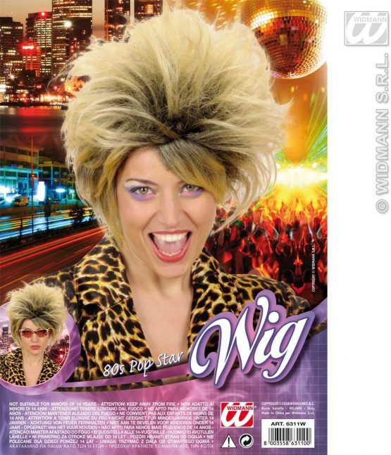 80S POP STAR WIG IN POLYBAG - Image 3