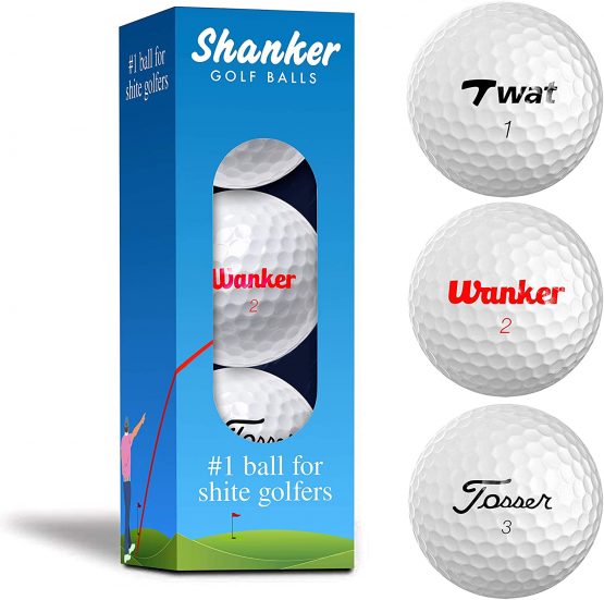 Shanker Golf Balls – Rude Branded Horrible Balls – Funny Joke Gift for