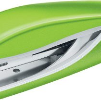 Leitz 55022054 Mini Stapler, 10 Sheet Capacity, Ergonomic Metal Body, Includes Staples, WOW Range, Green