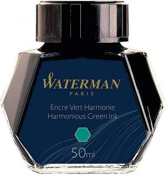 Waterman Fountain Pen Ink, Harmonious Green, 50 ml Bottle - Image 2