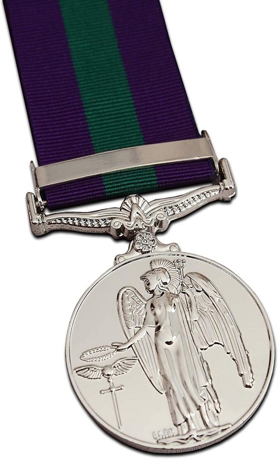 Trikoty General Service Medal with Malaya Clasp Full Size GSM 1918-62 ER II REPRO Military - Image 2