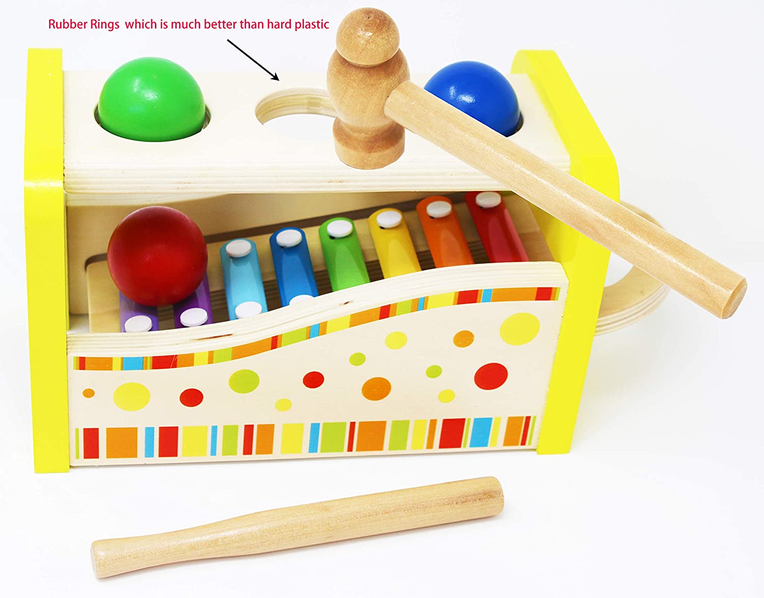 TOWO Wooden Hammer Ball and Xylophone Set - Image 3