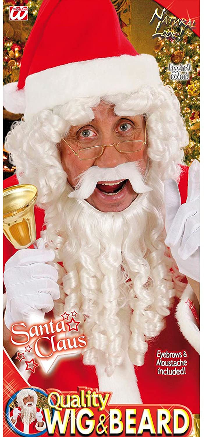 Santa Claus Curly Beard Tash Wig for Hair Accessory Fancy Dress - Image 4
