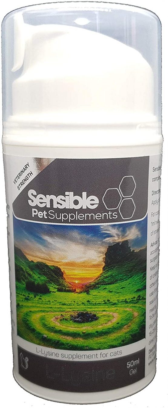 Sensible Pet Supplements 'L-Lysine' for Cats. 50ml Gel.