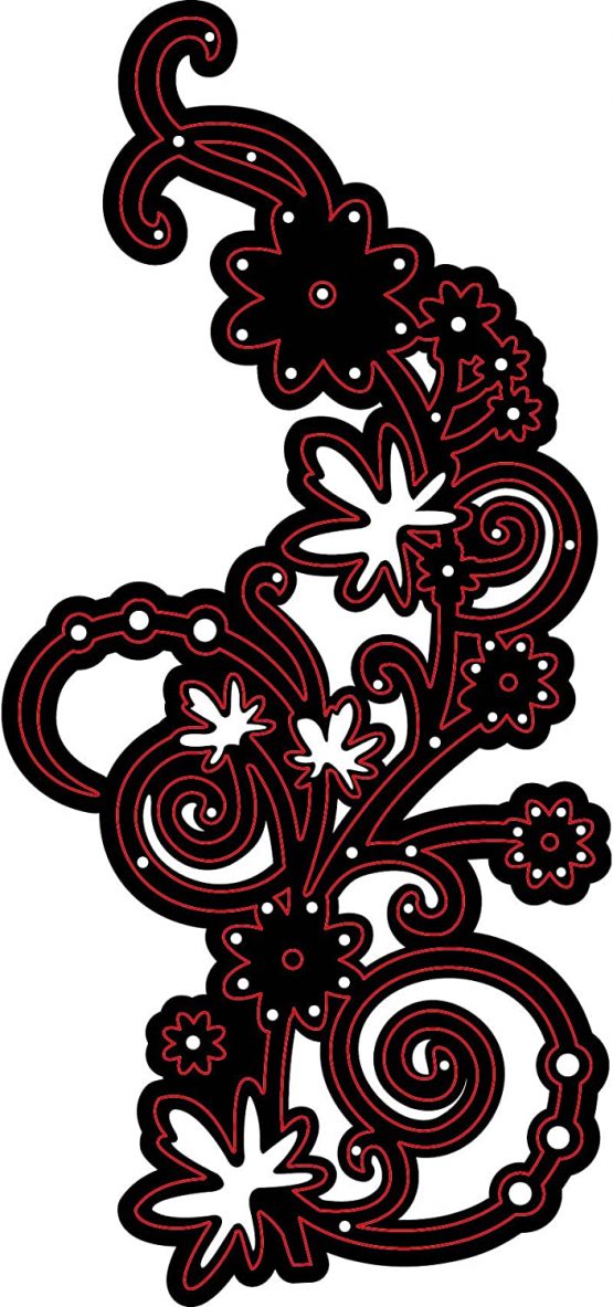 Darice Embossing Essentials Dies-Floral Swirl Burst