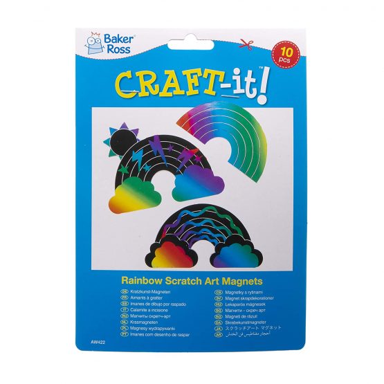 Rainbow Scratch Art Magnets (Pack of 10) - Image 3