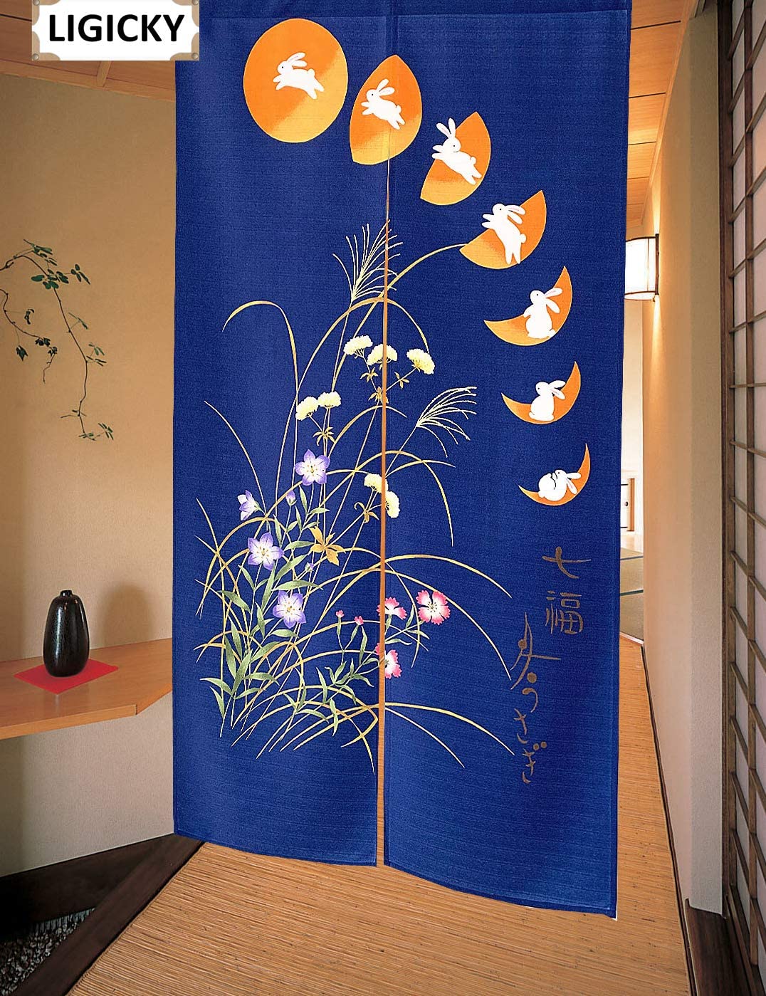 Ligicky Japanese Noren Long Type Doorway Curtain Door Tapestries For