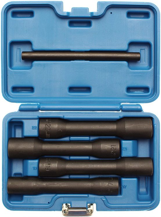 BGS 5262 | Special Socket Set / Screw Extractors, deep | 12.5 mm (1/2") Drive | 17 - 22 mm | 5 pcs.