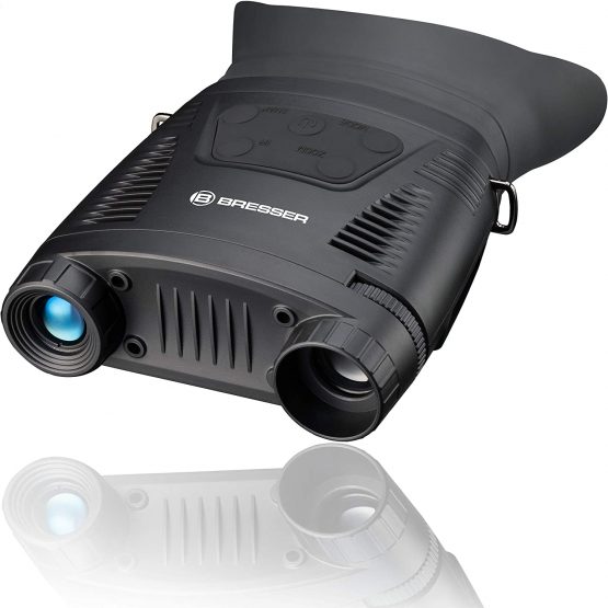 Bresser 1877491 Night Vision Digital NV Binoculars, 3x 130 m Range, Integrated Infrared Lighting and Recording Function