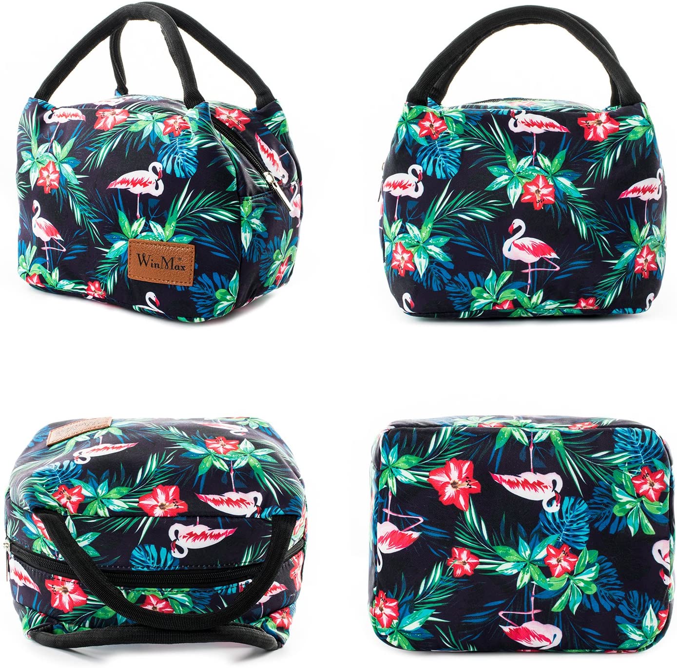 Winmax Lunch Cooler Bag, Small Insulated Lunch Box Bags, Portable and Reusable Lunch Bag for Women (Flamingo) - Image 4