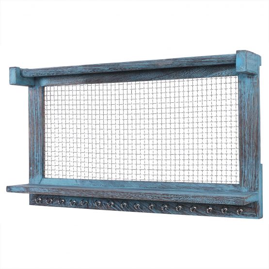 Comfify Rustic Jewelry Organizer – Wall Mounted Jewelry Holder Organizer with Removable Bracelet Rod and 16 Hooks – Perfect Earrings, Necklaces and Bracelets Holder – Vintage Jewelry Display - Image 3