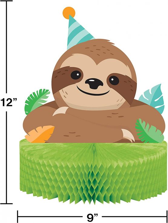 Creative Converting PC344503 Happy Sloth Honeycomb Centerpiece-1 Pc - Image 2