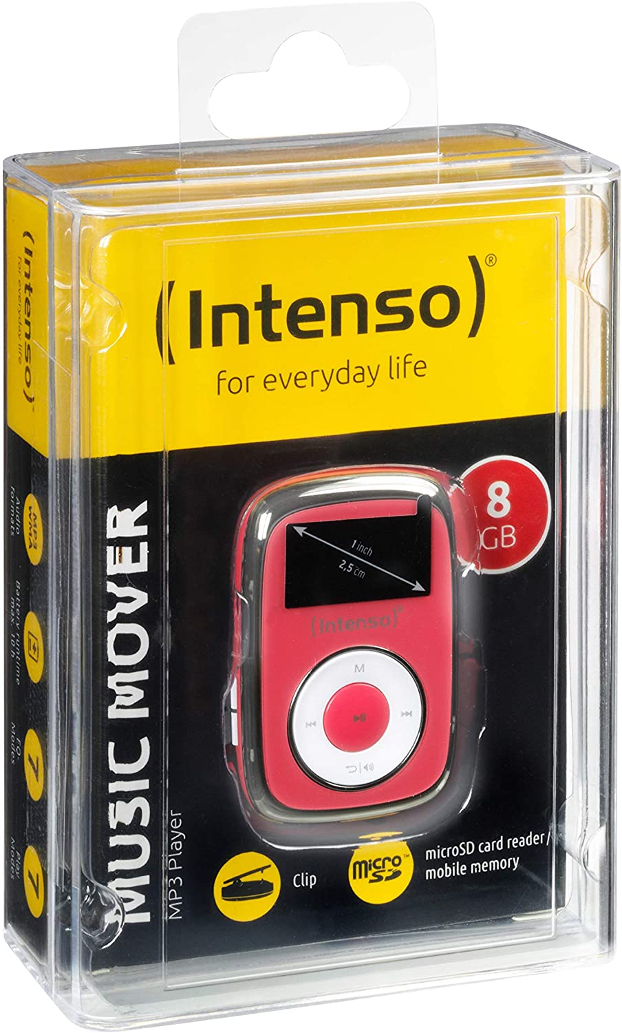 Intenso Music Mover MP3, 8GB Mp3 Player, LCD Display, USB 2.0, Pink