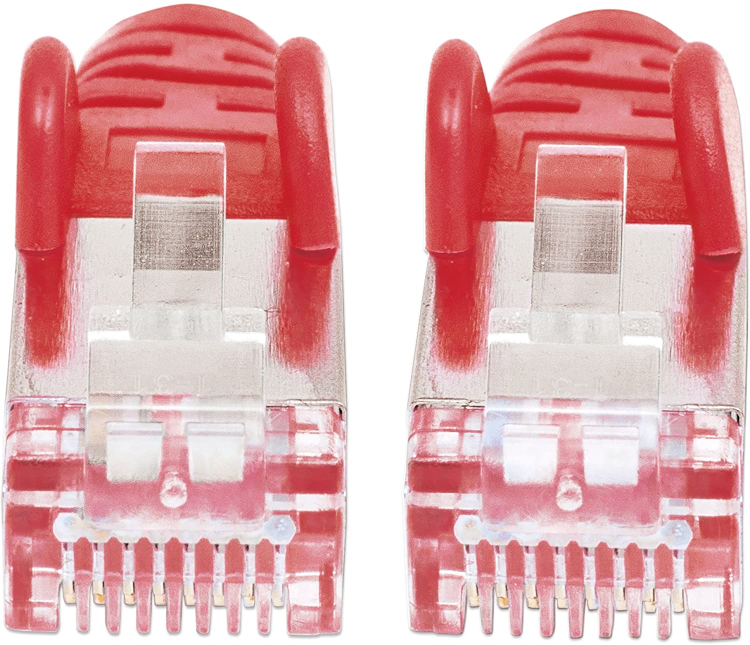 Intellinet Network Patch Cable, Cat7 Cable/Cat6A Plugs, 1m, Red, Copper, S/FTP, LSOH / LSZH, PVC, RJ45, Gold Plated Contacts - Image 3