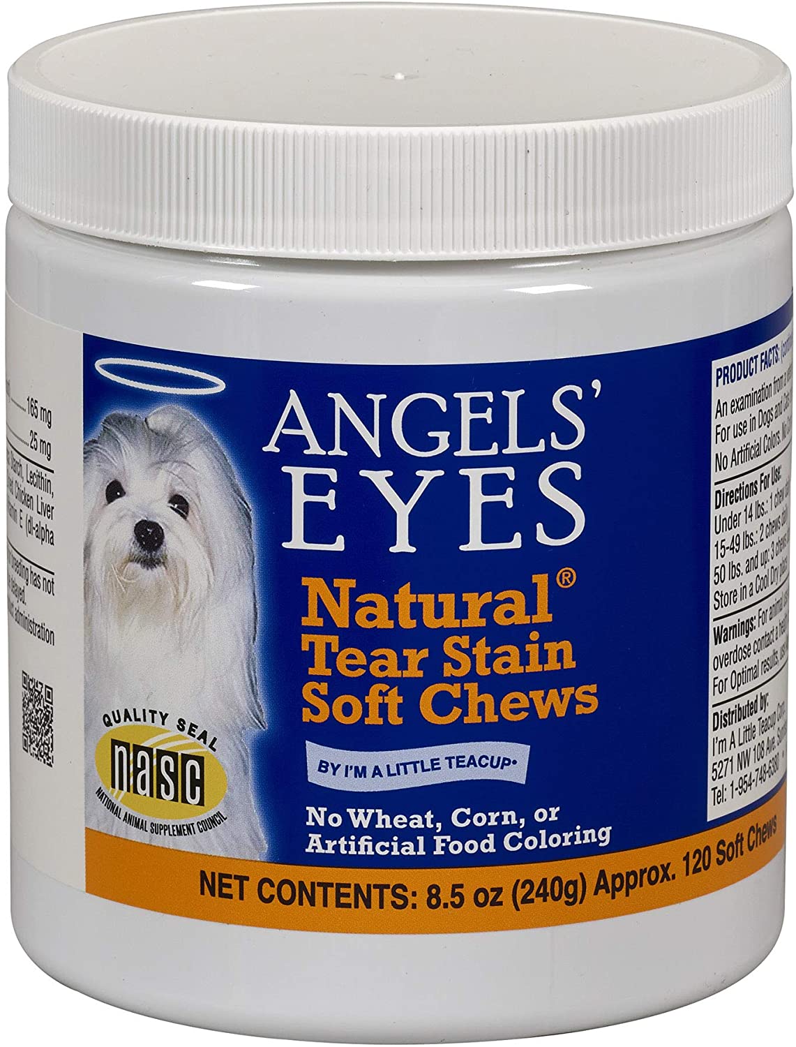 Angel s Eyes NATURAL Tear Stain Prevention Soft Chews for Dogs