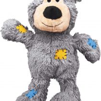 KONG - Wild Knots Bear - Internal Knotted Ropes and Minimal Stuffing for Less Mess (Assorted Colours) - For Small/Medium Dogs