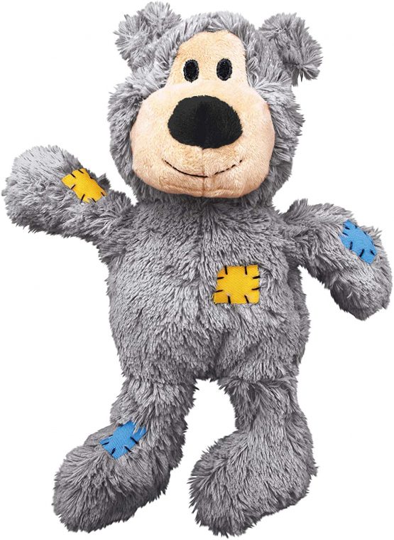 KONG - Wild Knots Bear - Internal Knotted Ropes and Minimal Stuffing for Less Mess (Assorted Colours) - For X-Small Dogs