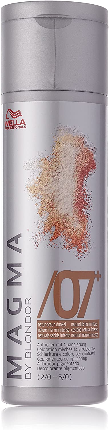 WELLA Magma By Blondor Pigmented Lightener Hair Colour, No. 07+ Dark Natural Brown, 0.12 kg 8005610585611