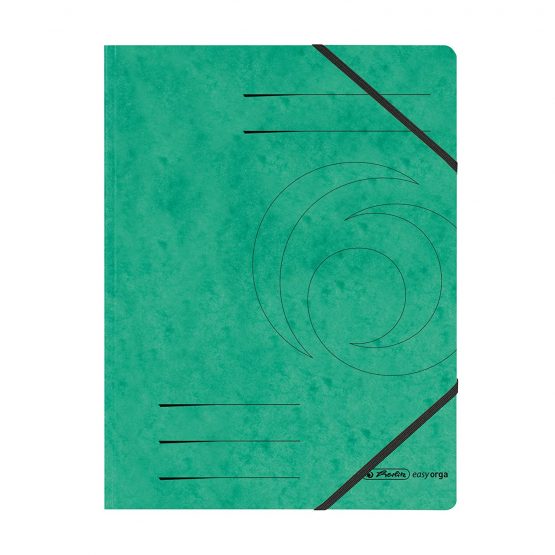 Herlitz Colorspan A4 Elastic Folder - Green (5 Pieces)
