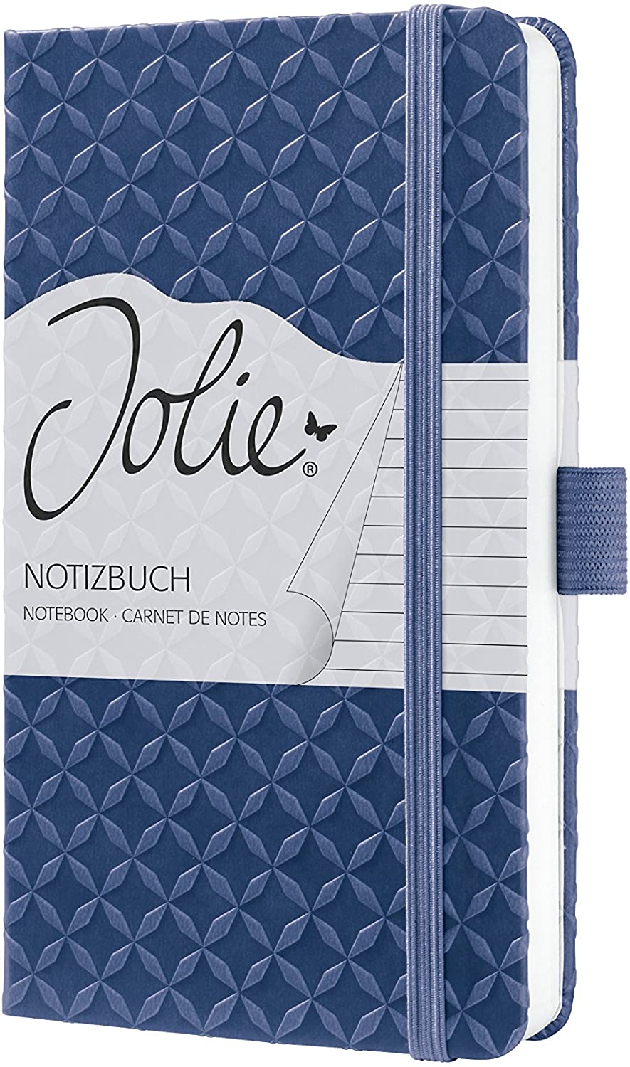 SIGEL JN100 Notebook Jolie, approx. A6, lined, hardcover, design indigo Blue, dark blue, approx. A6 (9,5 x 15 cm) - Image 2