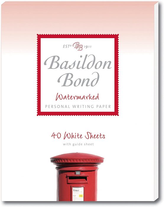 Basildon Bond P4TO 178 x 229 mm Writing Pad with 40 Sheets - White,100103860