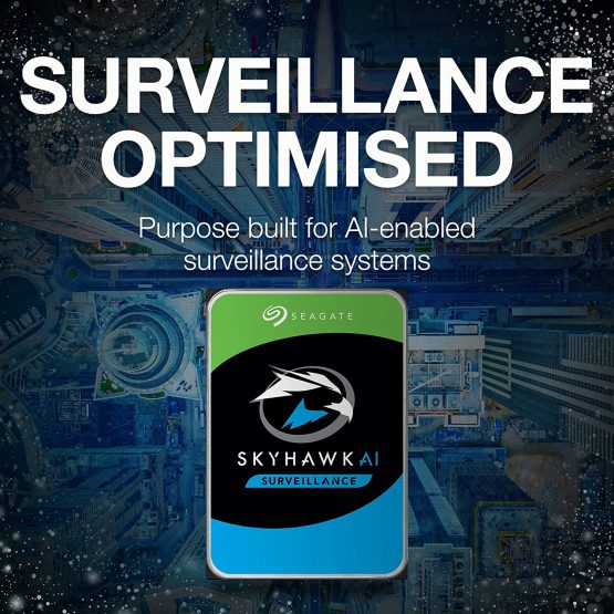 Seagate 10 TB SkyHawk AI Surveillance 3.5 Inch Hard Drive ST10000VE0008 (SATA 6Gb/s/250MB/7200 RPM) - Image 2