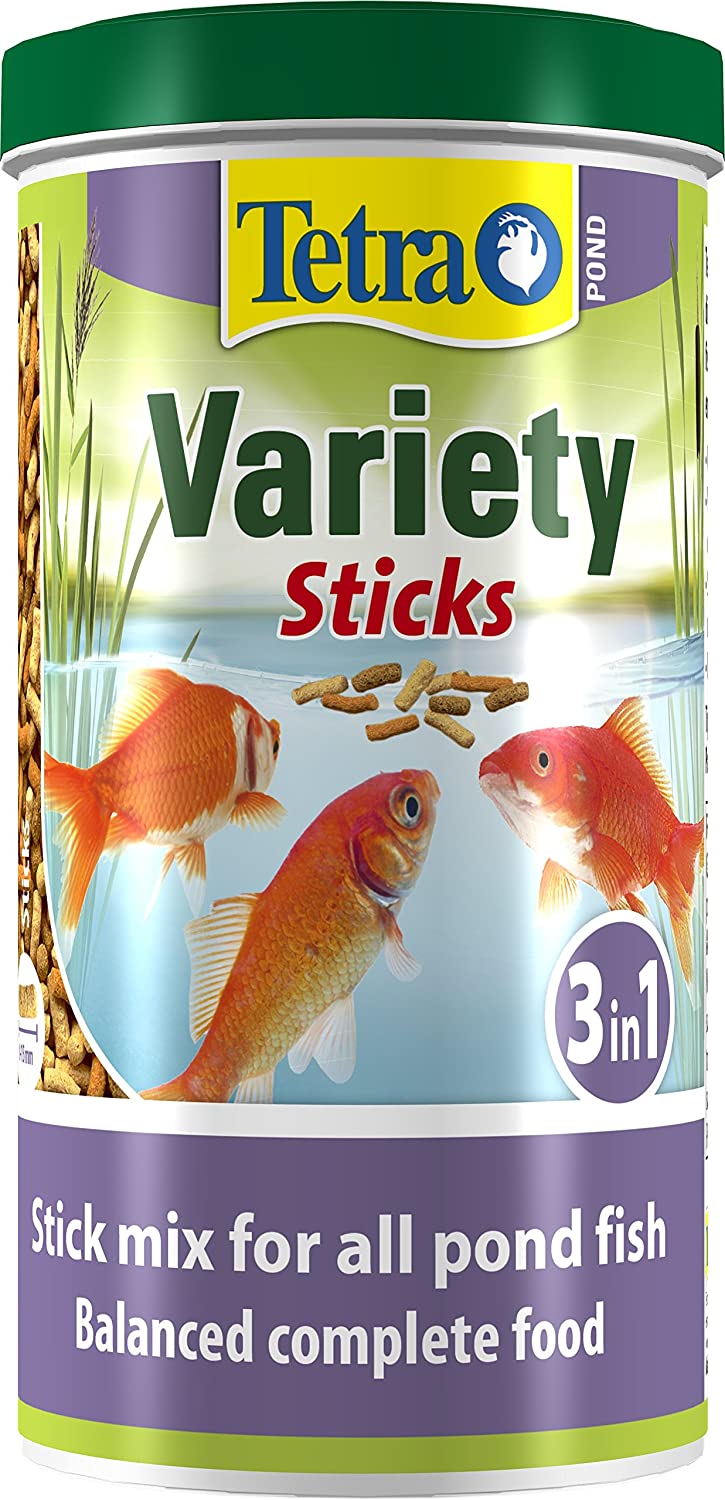 Tetra Pond Fish Food Variety Sticks 150g - biologically balanced for pond fish, May Vary, 150 g (Pack of 1)