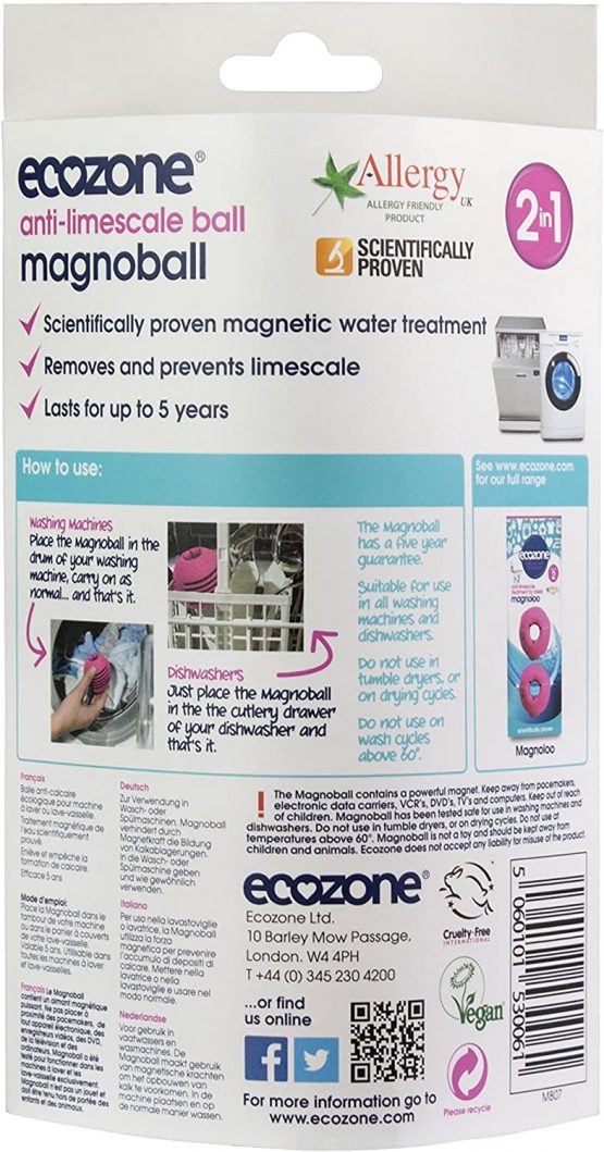 Ecozone Magnoball - Anti-Limescale Ball for Washing Machine & Dishwasher  Lasts up to 5 years - Image 2