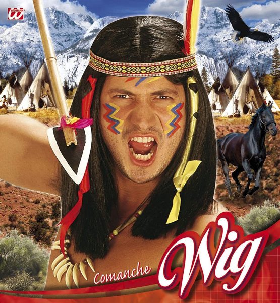Comanche Indian Wig for Fancy Dress Costumes & Outfits Accessory - Image 2