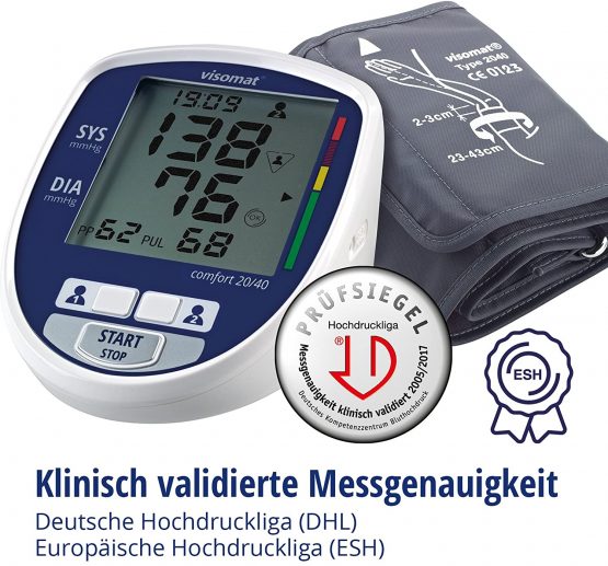 visomat Comfort 20/40 Blood Pressure Monitor with Large Cuff - Image 4
