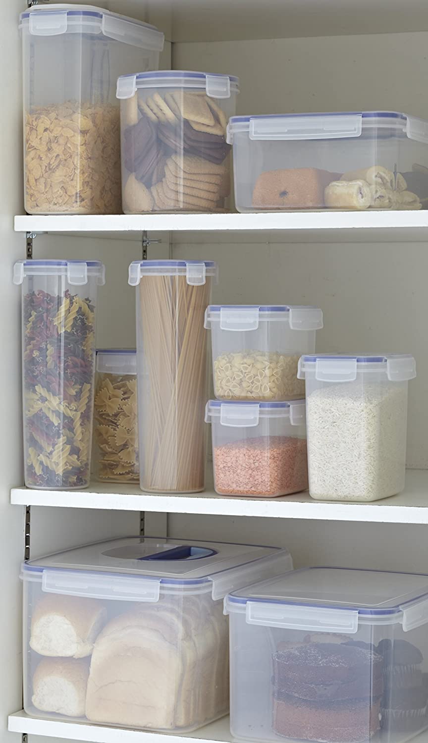 Container Closing Food Addis Clip & Close Food Storage Container 5 Piece Set with Lockable ...
