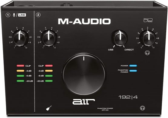 M-Audio AIR 192|4 - 2-In/2-Out USB Audio Interface with Recording Software from ProTools & Ableton Live, Plus Studio-Grade FX & Virtual Instruments