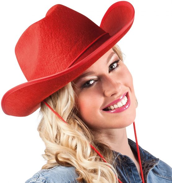 Boland 04075 Adult Cowboy Hat One Size Red
