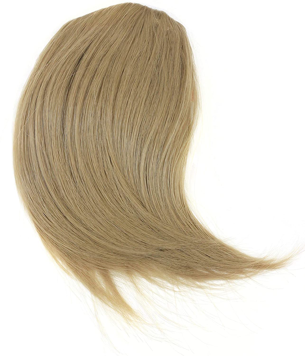 Hair Piece Clip in Bangs Fringe synthetic fiber dark blond ash ashblond YZF-1088HT-24, Ash blonde (24), 17cm