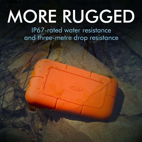 LaCie Rugged SSD 1 TB Solid State Drive : USB-C USB 3.0 Thunderbolt 3, Drop Shock Dust Water Resistant. Works with Mac, iPad and PC Computer Desktop Laptop, 1 Month Adobe CC inc, (STHR1000800) - Image 3