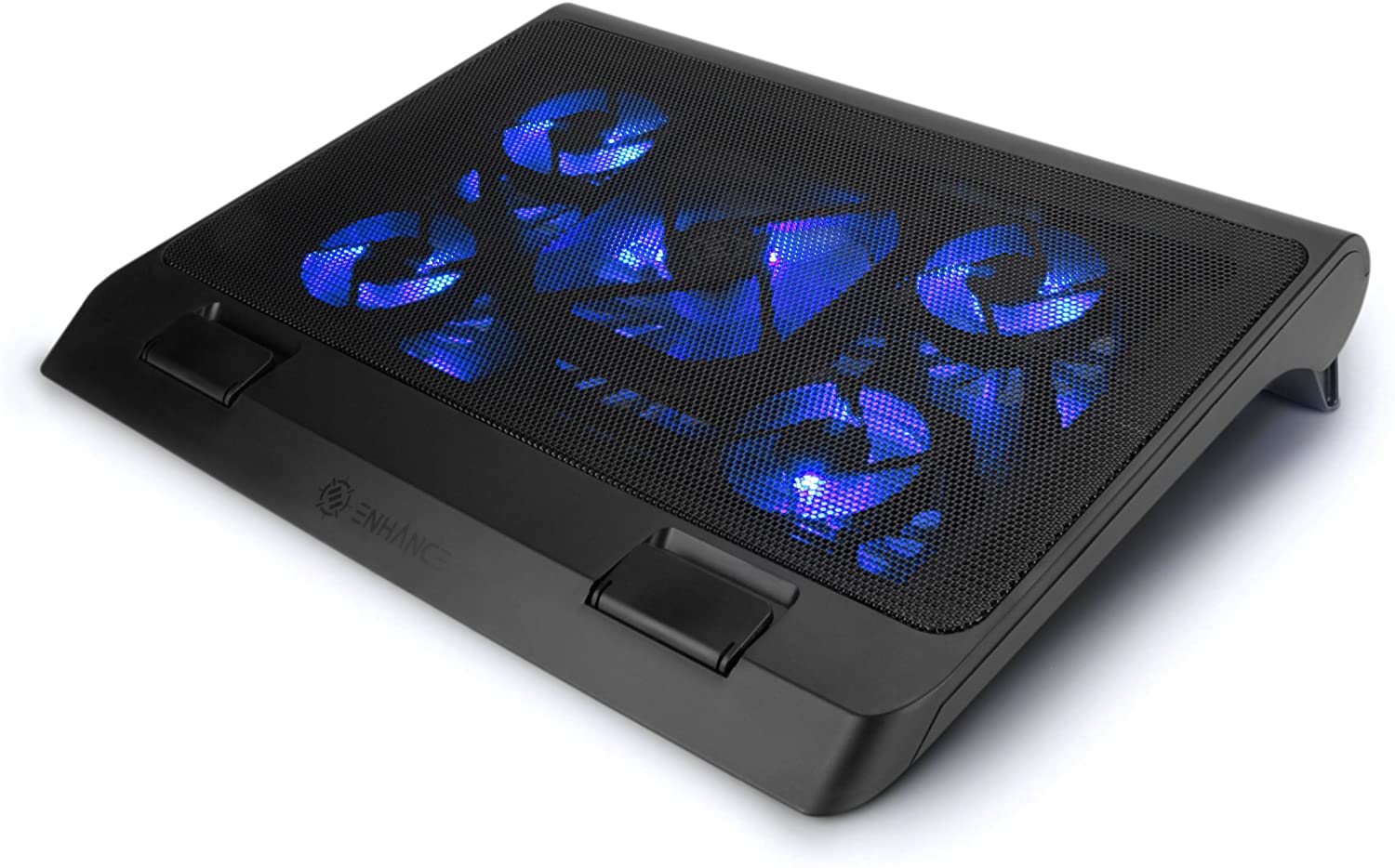ENHANCE Gaming Laptop Cooling Pad Stand with LED Cooler Fans, Adjustable Height, and Dual USB Port for 17 Inch Laptops