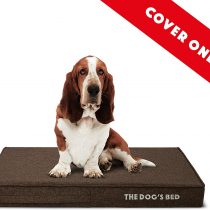 Replacement Outer Cover ONLY (OUTER COVER ONLY - NO BED, NO WATERPROOF INNER) For The Dog's Bed, Washable Quality Oxford Fabric, Medium 86 x 56 x 10cm (Black Faux Fur)