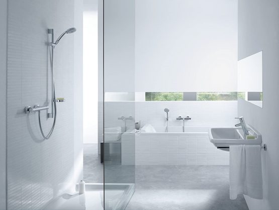 hansgrohe Croma 100 Shower system Multi with Ecostat Comfort thermostatic mixer and shower rail 90 cm - Image 2
