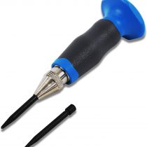 S&R Automatic Centre Punch Set, Spring-Loaded with Adjustable Thrust 60-130N - Made in Germany - with Spare Tip