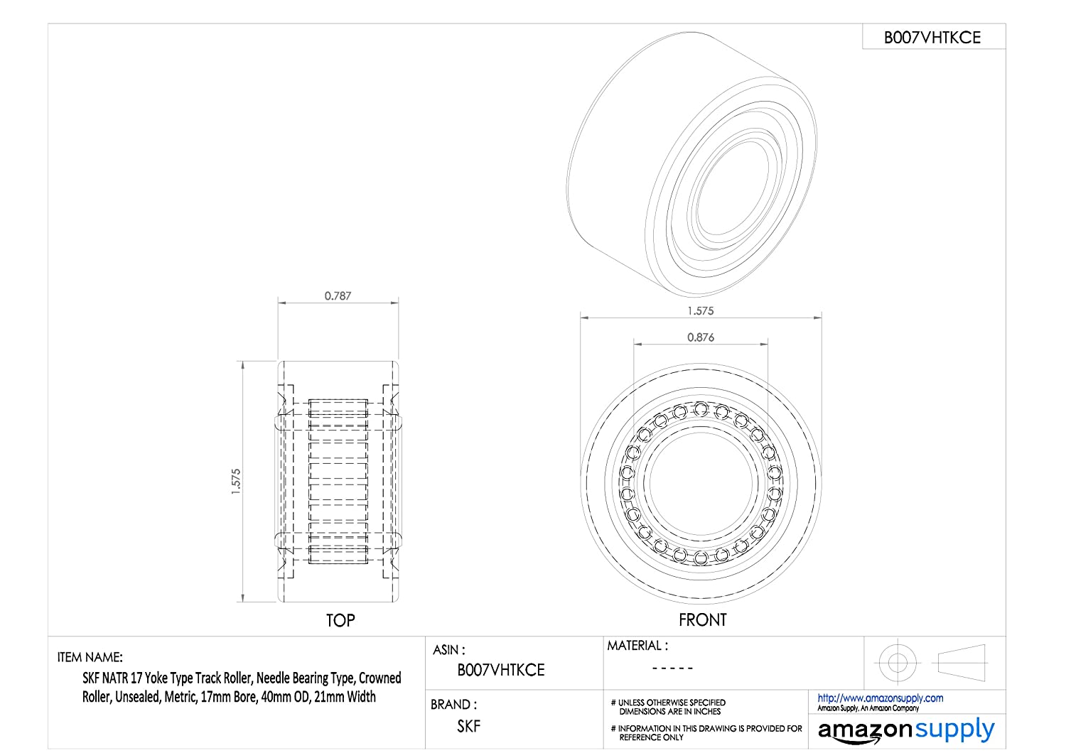 SKF NATR 20 Yoke-Type Track Roller - Image 2
