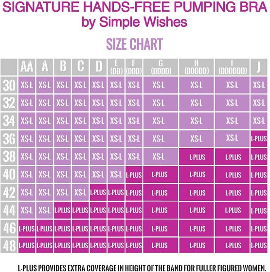 Simple Wishes X-Small/Large | Hands-Free Breast Pump Bra | Adjustable and Customizable Pumping Bra Fitting for Breastfeeding Pumps - Image 3