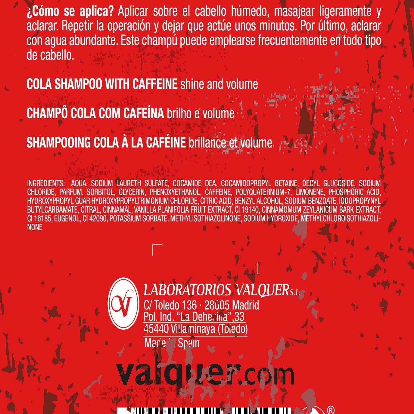 Care Cola Shampoo, with Caffeine, Shine and Volume. Paraben Free. Moisturizes and purifies hair. Formulated with caffeine - Image 4