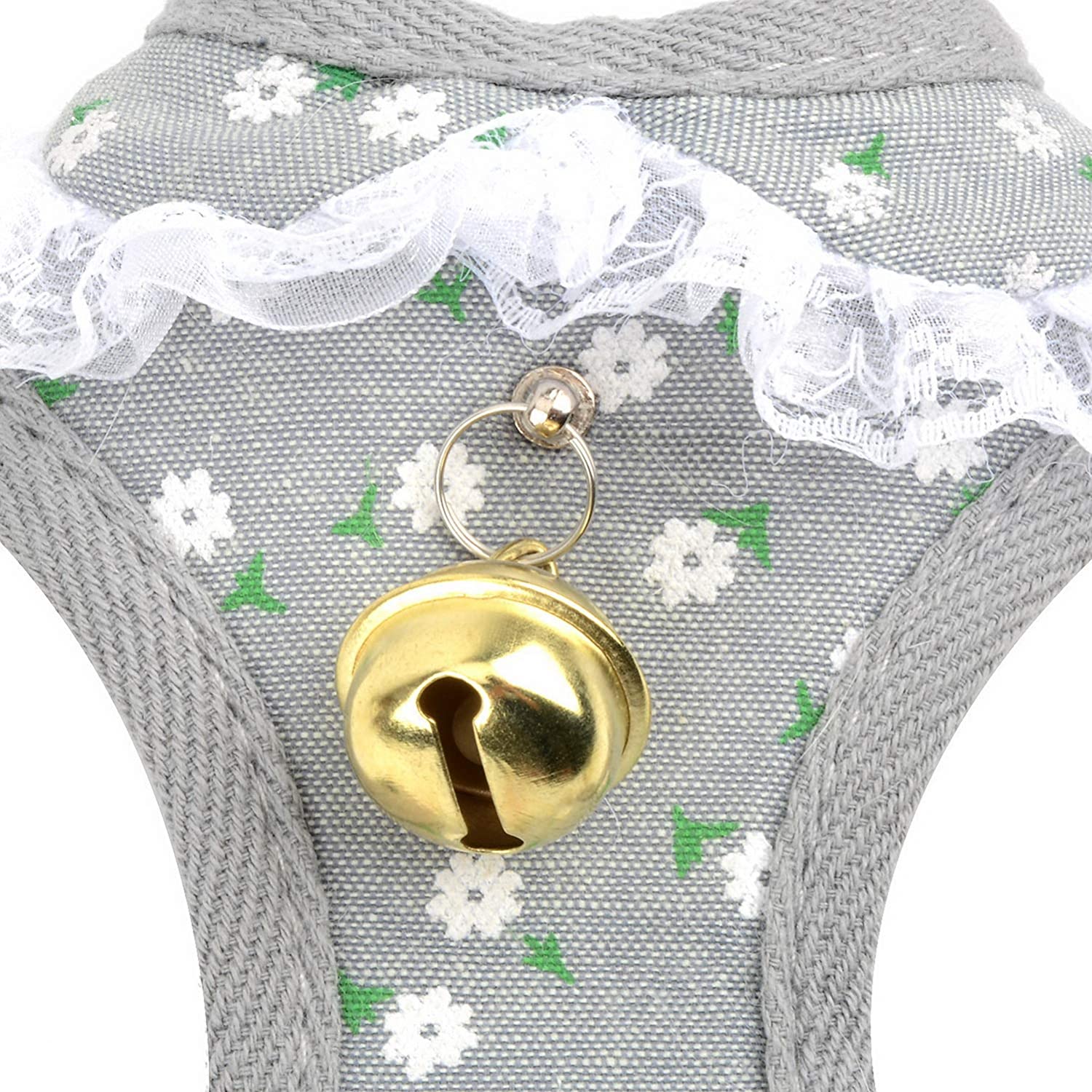 Zunea Dog Harness and Lead Set for Small Dogs No Pull Adjustable Mesh Padded Chihuahua Vest Harnesses with Bell - Image 4
