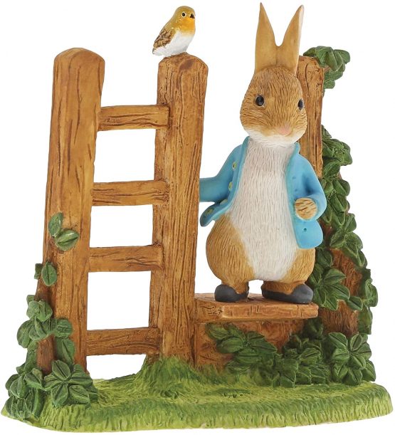 Beatrix Potter Peter Rabbit On Stile Figurine